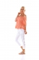 Preview: Schönes Carmen-Shirt aus feiner Häkelspitze - mandarine