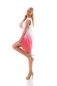 Preview: Ärmelloses Sommerkleidchen im Dip-Dye Look - weiß/coral