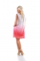 Preview: Ärmelloses Sommerkleidchen im Dip-Dye Look - weiß/coral