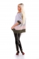 Preview: Warmer Strick-Pullover mit modischen Streifen-Design - grau