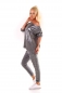 Preview: Glamour Longsleeve mit weiten U-Boot Ausschnitt - stone