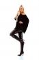 Preview: Oversize Cape Pullover mit Bouclé-Optik  in schwarz