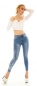 Preview: Push Up Jeans mit edler Stickerei-Verzierung in blue washed