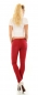 Preview: Sexy Skinny- Hüftjeans mit süssen Zier-Zippern - cranberry