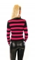 Preview: Pullover im Bolero-Look mit Zierknöpfen in schwarz / pink
