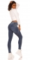 Preview: Skinny Jeans mit modischen Schrift-Prints - dark blue