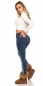 Preview: Skinny Jeans im modischen Bi-Color Design - blue washed