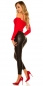 Preview: Exklusive Hose im Lederlook mit Zier-Zipper - schwarz