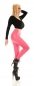 Preview: Modische Thermo-Leggings im sexy Wetlook - pink
