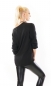 Preview: Oversize Shirt mit Pailletten-Herz in schwarz