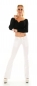 Preview: Stretch-Jeans im Bootcut-Style mit Push Up Effekt - weiß