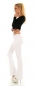 Preview: Stretch-Jeans im Bootcut-Style mit Push Up Effekt - weiß