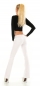 Preview: Stretch-Jeans im Bootcut-Style mit Push Up Effekt - weiß