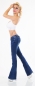 Preview: Moderne Bootcut-Jeans mit breiten Bund - dark blue