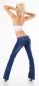 Preview: Moderne Bootcut-Jeans mit breiten Bund - dark blue