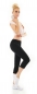 Preview: Capri- Stretch-Jeans im modischen Used-Look - schwarz