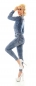 Preview: Langarm-Overall mit Push Up Effekt und Zipper - blue washed
