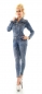 Preview: Langarm-Overall mit Push Up Effekt und Zipper - blue washed