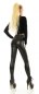 Preview: High Waist Thermo-Leggings im Wetlook mit Push Up Effekt - schwarz