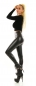 Preview: High Waist Thermo-Leggings im Wetlook mit Push Up Effekt - schwarz