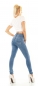 Preview: Figurbetonte High Waist Jeans im Corsage Look - blue washed