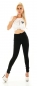 Preview: Figurbetonte High Waist Jeans im Corsage Look - schwarz