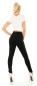 Preview: Figurbetonte High Waist Jeans im Corsage Look - schwarz