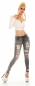 Preview: Sexy Skinny-Jeans im modischen destroyed Look - grey washed