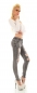Preview: Sexy Skinny-Jeans im modischen destroyed Look - grey washed