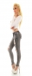 Preview: Sexy Skinny-Jeans im modischen destroyed Look - grey washed