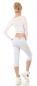 Preview: Capri-Jeans im Flap Pokets Style mit Kontrastnähten in light blue