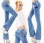 Preview: Middle Bootcut-Jeans mit Bleach Effekten in light blue