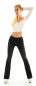 Preview: Stretch-Jeans im Bootcut-Style mit Paspel-Taschen in vintage schwarz