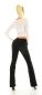 Preview: Stretch-Jeans im Bootcut-Style mit Paspel-Taschen in vintage schwarz