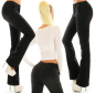 Preview: Stretch-Jeans im Bootcut-Style mit Paspel-Taschen in vintage schwarz