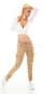 Preview: Boyfriend-Jeans im Cargo-Design mit Pattentaschen in sand