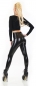 Preview: Sexy Highwaist Leggings mit Glamour-Effekt - schwarz