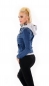 Preview: Freche Jeansjacke im modischen 2in1 Look - blau / grau