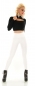 Preview: Modische Thermo-Leggings im sexy Wetlook - weiß