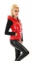 Preview: Glossy Steppweste mit Reißverschluss - rot