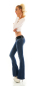 Preview: Middle Waist Bootcut-Jeans inkl. Gürtel - blue washed