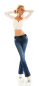 Preview: Middle Waist Bootcut-Jeans inkl. Gürtel - blue washed