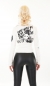 Preview: Sexy Kunstlederjacke mit modischen Eyecatcher - weiß