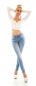 Preview: Push Up  Damen Jeans Hose - blue washed