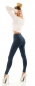 Preview: High Waist Jeans Leggings mit sexy Steppnähten in blue