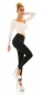 Preview: High Waist Jeans Leggings mit sexy Steppnähten in schwarz