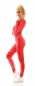 Preview: 2-tlg. Fitness-Set aus Langarm Crop Shirt und Leggings - coral