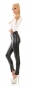 Preview: Highwaist Kunstlederhose im sexy Wetlook - schwarz