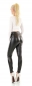 Preview: Highwaist Kunstlederhose im sexy Wetlook - schwarz
