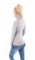 Preview: Rollkragen-Pullover mit Nietenverzierung in grau